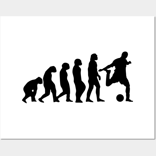 Football Evolution (white tshirt) Wall Art by YiannisTees